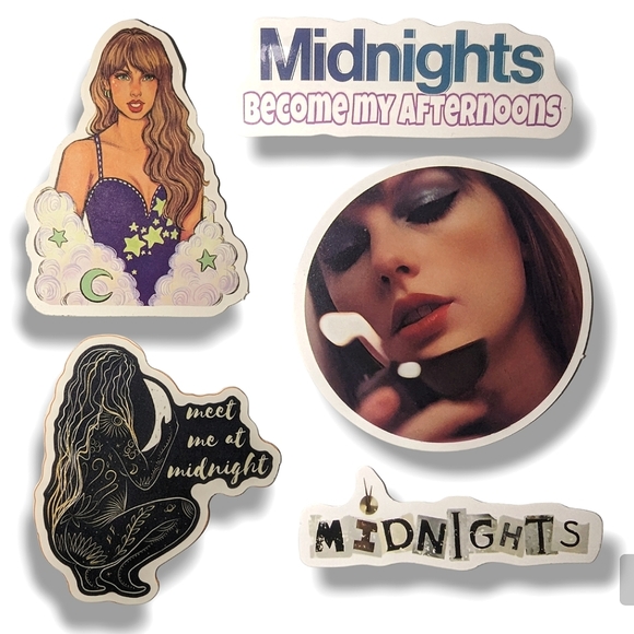 Taylor Swift Eras Tour Midnights Sticker Set of 5 NEW - Picture 1 of 1